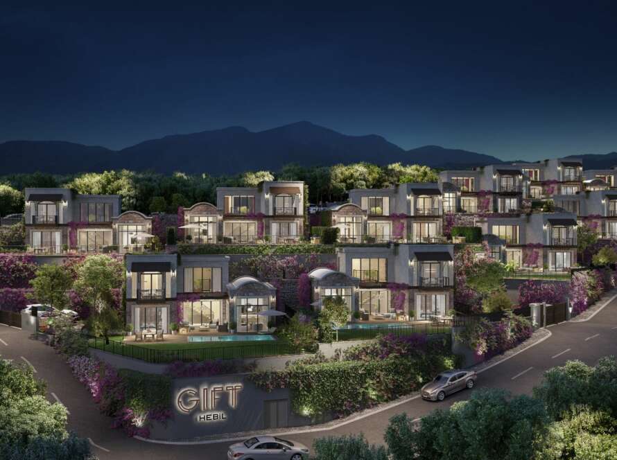 Bodrum Hebil Koyu manzaralı Gift Hebil satılık villa projesi