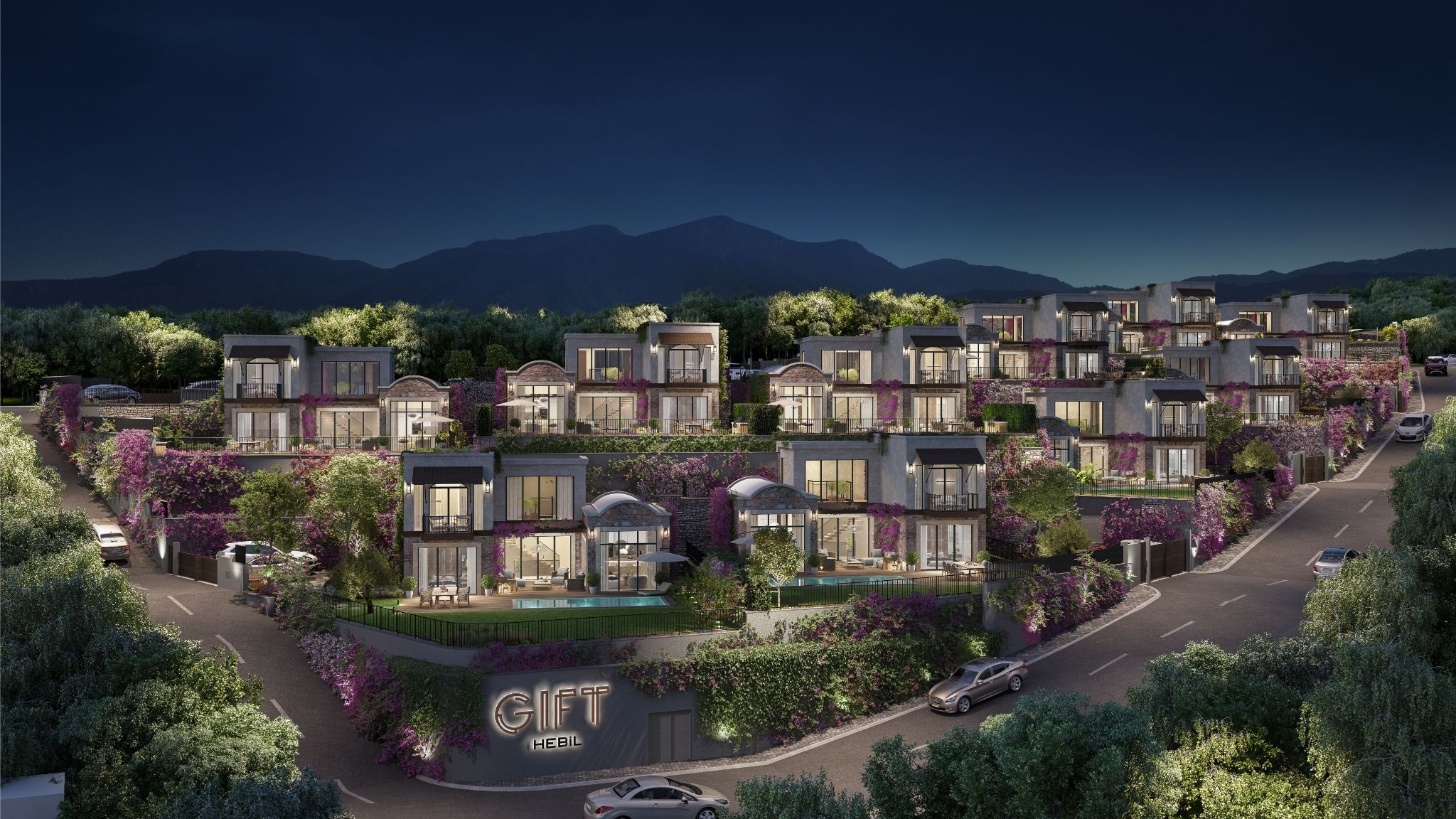 Bodrum Hebil Koyu manzaralı Gift Hebil satılık villa projesi